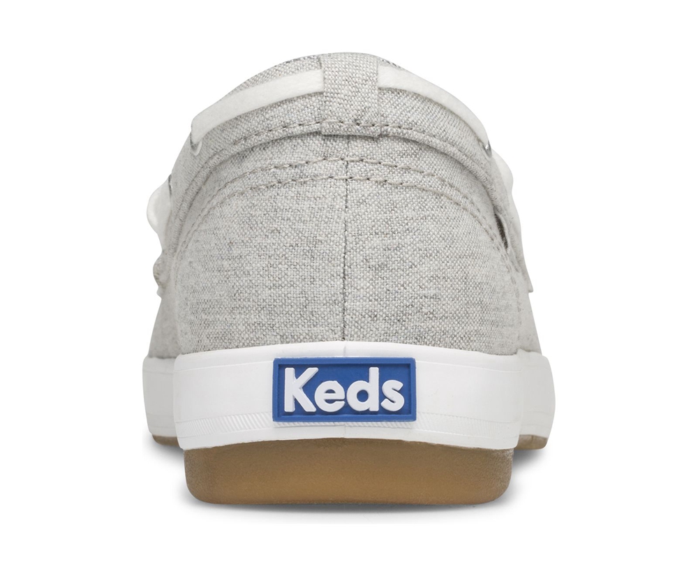 Keds Slip Ons Grey - Charter Chambray - Womens MAKPRO-139